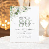 バジェットグリーンフローラサプライズ誕生日招待状 チラシ