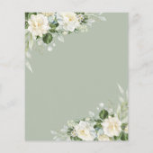 バジェットグリーンフローラサプライズ誕生日招待状 チラシ (裏面)