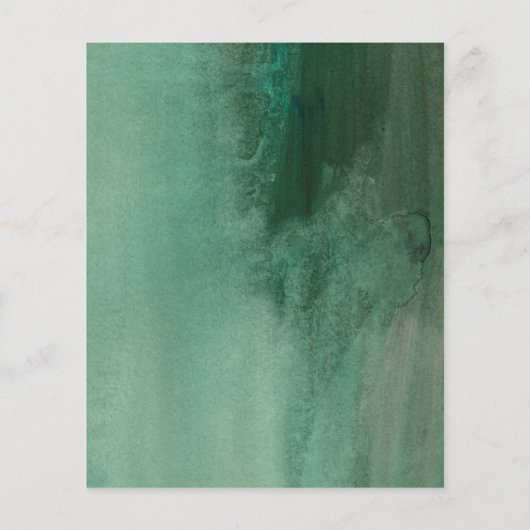 バジェットグリーンフローラベビーシャワー招待状 (裏面)