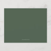 バジェットグリーンモダンブライダルシャワー招待 (裏面)