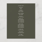 バジェットグリーンリーウォーター色ユーカリ結婚ス (裏面)