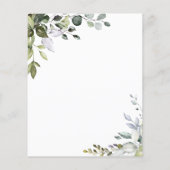 バジェットグリーンリーベビーシャワー招待状 (裏面)