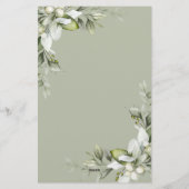 バジェットグリーンリーホリデーパーティー招待状 便箋 (裏面)