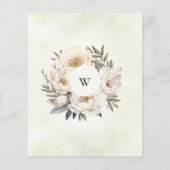 バジェットグリーンリーホワイトフローラブライダルシャワー (裏面)