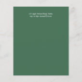 バジェットグリーンリーユーカリプトゥスウェディング招待 (裏面)