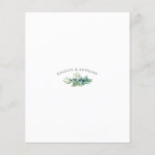 バジェットグリーンリーユーカリ結婚式招待状 (裏面)