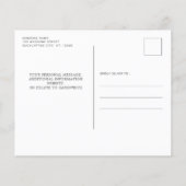 バジェットグリーンリーユーカリ結婚式招待状 (裏面)