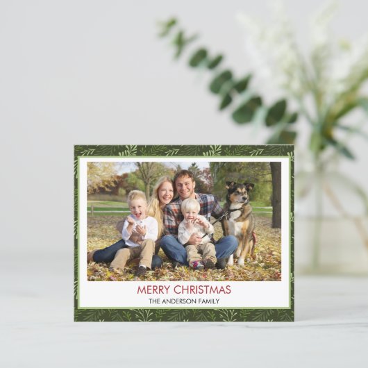 バジェットグリーンリーリーフシンプルクリスマスメリークリスマス (スタンド正面)