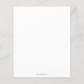 バジェットグリーンリー金ゴールドベビーシャワー招待状 (裏面)