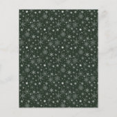 バジェットグリーン冬の雪の結晶クリスマスフォト (裏面)