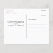 バジェットグリーン素朴結婚式招待状 (裏面)