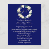 バジェットグリーン結婚式招待状金ゴールド植物学 (正面)