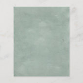 バジェットグリーン葉ウォーターカラー&マウン結婚テン (裏面)