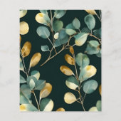 バジェットグリーン金ゴールドグリッターユーカリ結婚ス (裏面)