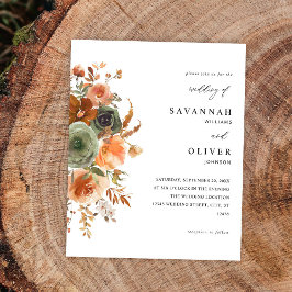 バジェットグリーン&テラコッタ結婚フローラ チラシ