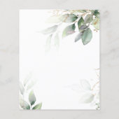 バジェットグリーン&金ゴールドユーカリ日付を保存 (裏面)