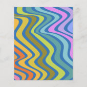 バジェットグルーヴィレトロ抽象芸術ブルーブライダルシャワー (裏面)