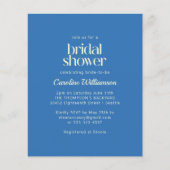 バジェットグルーヴィレトロ抽象芸術ブルーブライダルシャワー (正面)