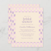 バジェットグルーヴィーピンクパープルレトロブライダルシャワー (正面/裏面)