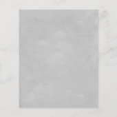 バジェットグレイ葉ウォーターカラー&マウン結婚テン (裏面)