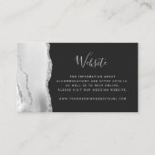 バジェットグレーシルバーAgate Dark結婚のQRコード エンクロージャーカード (正面)