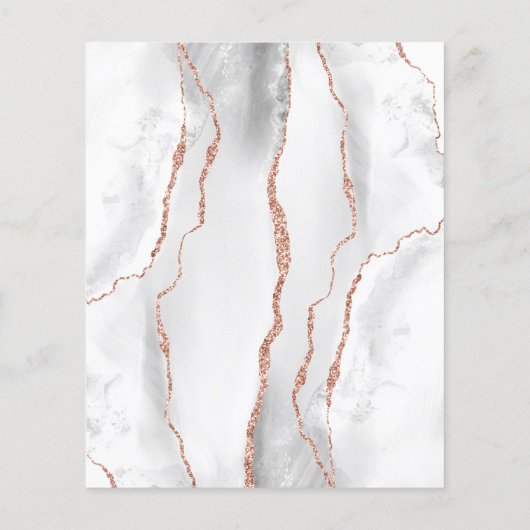 バジェットグレーホワイトローズ金ゴールドアゲートマーブル結婚ズ (裏面)