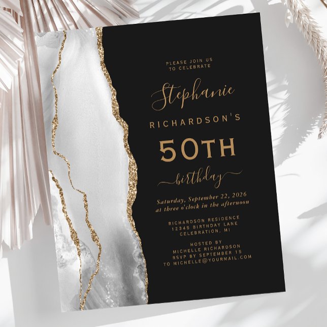 バジェットグレーホワイト金ゴールドアゲートダーク50誕生日 (クリエイターアップロード済み)