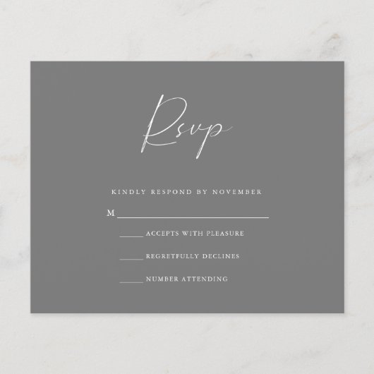 バジェットグレーRSVPカード チラシ (正面)