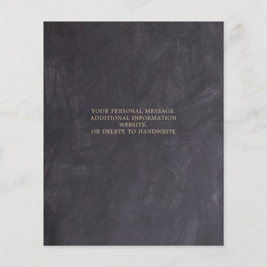 バジェットグ素朴リーリーリーフ結婚式招待状 (裏面)