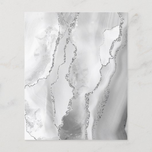 バジェットゲートシルバーグレー石板ブラック結婚ズメニュー (裏面)