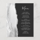 バジェットゲートシルバーグレー石板ブラック結婚ズメニュー (正面)