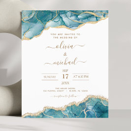 バジェットゲートターコイズティール（緑がかった色）結婚金ゴールド