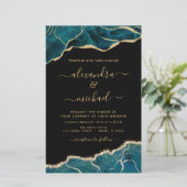 バジェットゲートターコイズティール(緑がかった色)結婚金ゴールド (スタンド正面)