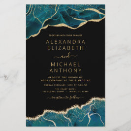 バジェットゲートターコイズティール（緑がかった色）結婚金ゴールド