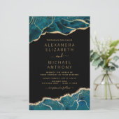 バジェットゲートターコイズティール（緑がかった色）結婚金ゴールド (スタンド正面)