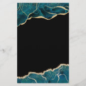 バジェットゲートターコイズベビーシャワーティール(緑がかった色)金ゴールド (裏面)