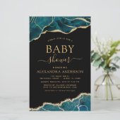 バジェットゲートターコイズベビーシャワーティール(緑がかった色)金ゴールド (スタンド正面)