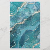 バジェットゲートターコイズベビーシャワーティール(緑がかった色)金ゴールド (裏面)