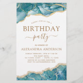 バジェットゲートターコイズ誕生日パーティー金ゴールド (正面)