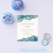 バジェットゲート卒業2022ティール（緑がかった色）金ゴールドブルー チラシ (シングル)