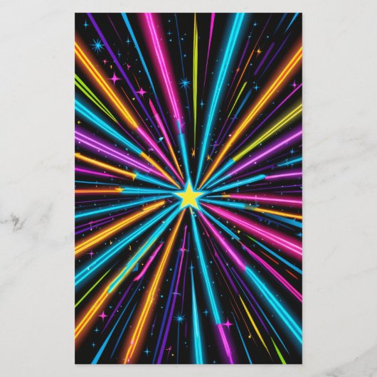 バジェットゲームおもしろいネオングローアーケード誕生日招待状 (裏面)