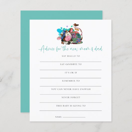 バジェットゲームアドバイス新しいママパパカウベビーシャワー (正面/裏面)