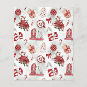 バジェットコージークリスマスパーティーホリデー招待状 (裏面)