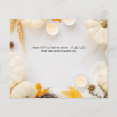 バジェットコージーフレンドシビングパンプキンディナー チラシ (裏面)