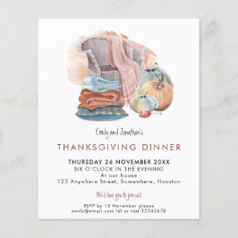 バジェットコージーホーム感謝祭ディナー招待状