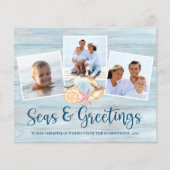バジェットコースタルシーズグリーティングフォトホリデーカード (正面)