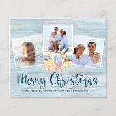バジェットコースタルメリークリスマスフォトホリデーカード (正面)