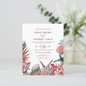 バジェットコーラルシーシェルビーチ結婚式招待状 (スタンド正面)