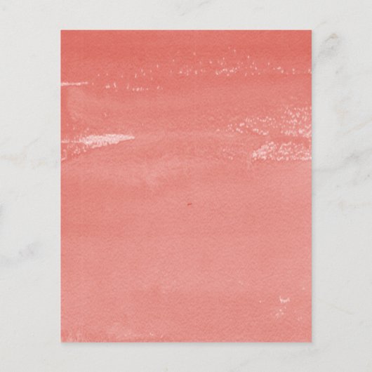 バジェットコーラルシーシェルビーチ結婚式招待状 (裏面)