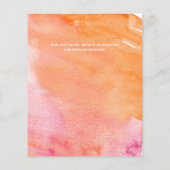 バジェットコーラルバラさくらんぼブロッサム結婚式の招待 (裏面)